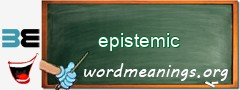 WordMeaning blackboard for epistemic